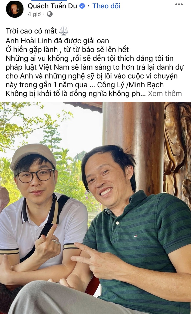 Dàn sao Việt đồng loạt lên tiếng khi NS Hoài Linh được minh oan, gay gắt nhất là ca sĩ Minh Quân! - Ảnh 2.