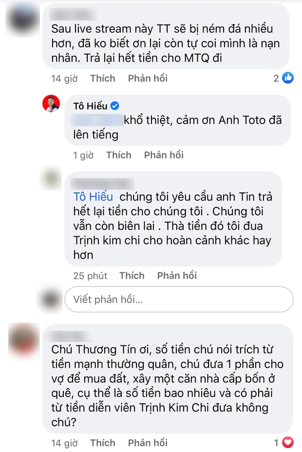 Netizen đòi Thương Tín trả lại tiền đã quyên góp sau lùm xùm quay lưng tố Trịnh Kim Chi  - Ảnh 4.