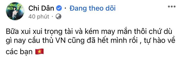 Sao Vbiz đồng loạt lên tiếng về tuyển Việt Nam sau trận thua trước Thái Lan: Chi Dân - Khắc Việt chung 1 quan điểm! - Ảnh 3.