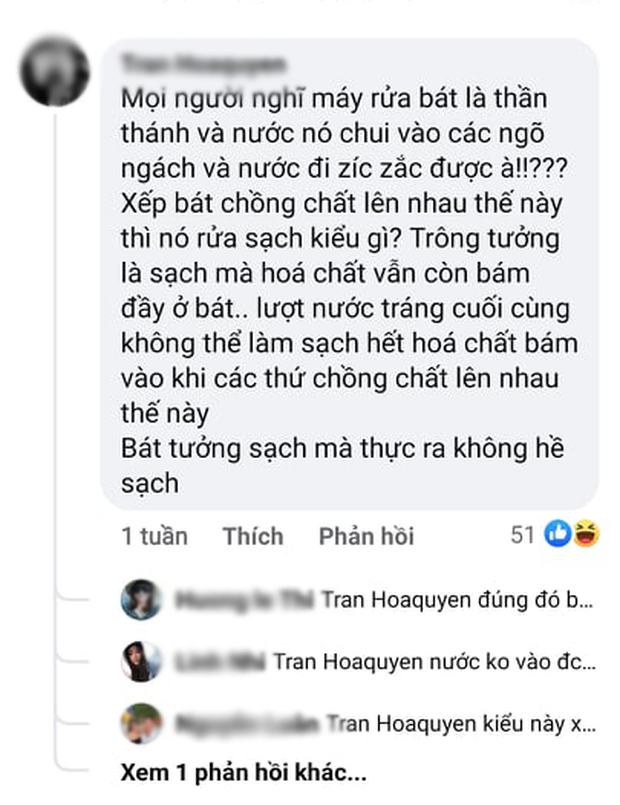 1 bài viết về máy rửa bát thu hút 3k bình luận khiến nhà nhà bật dậy giữa đêm để liếm bát đũa, xem có vị đắng như khổ qua không!!! - Ảnh 7. 1 bài viết về máy rửa bát thu hút 3k bình luận khiến nhà nhà bật dậy giữa đêm để liếm bát đũa, xem có vị đắng như khổ qua không!!! - Ảnh 7.