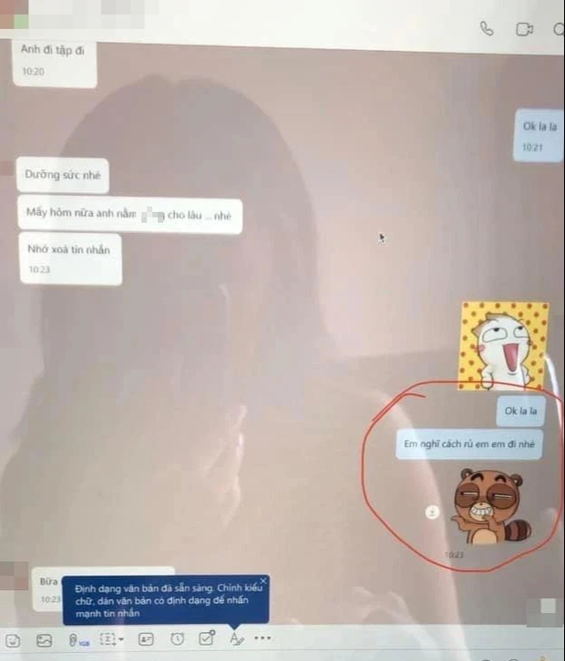 Lộ tin nhắn chat sex của diễn viên H.N với người yêu cũ giữa lúc bị bạn gái tố bạo hành, sốc nhất chuyện rủ rê thêm người? - Ảnh 5. Lộ tin nhắn chat sex của diễn viên H.N với người yêu cũ giữa lúc bị bạn gái tố bạo hành, sốc nhất chuyện rủ rê thêm người? - Ảnh 5.