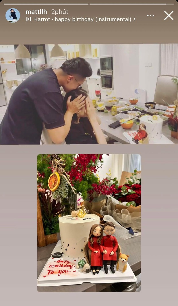 Hương Giang - Matt Liu đón sinh nhật trong biệt thự tiền tỷ, khoảnh khắc hôn nhẹ khiến dân tình đứng hình 2 giây - Ảnh 3.