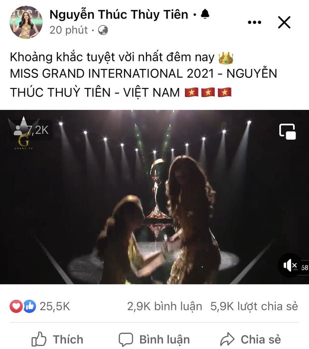 Thuỳ Tiên đã có chia sẻ đầu tiên sau khi đăng quang Miss Grand 2021, nói 1 câu mà rõ hết nỗi lòng! - Ảnh 3.