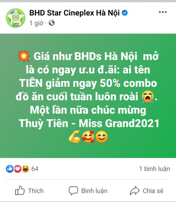 Thuỳ Tiên vừa đăng quang Miss Grand 2021, các shop đã bắt trend cực nhạy: Đồng loạt giảm giá, free ship cho khách tên Tiên - Ảnh 1.