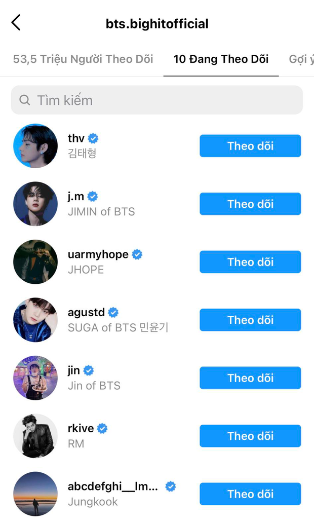 Jungkook (BTS) vừa lập tài khoản Instagram đã leo lên ngay top 1, soi tên lại càng sốc vì bê nguyên cả bảng chữ cái? - Ảnh 1.