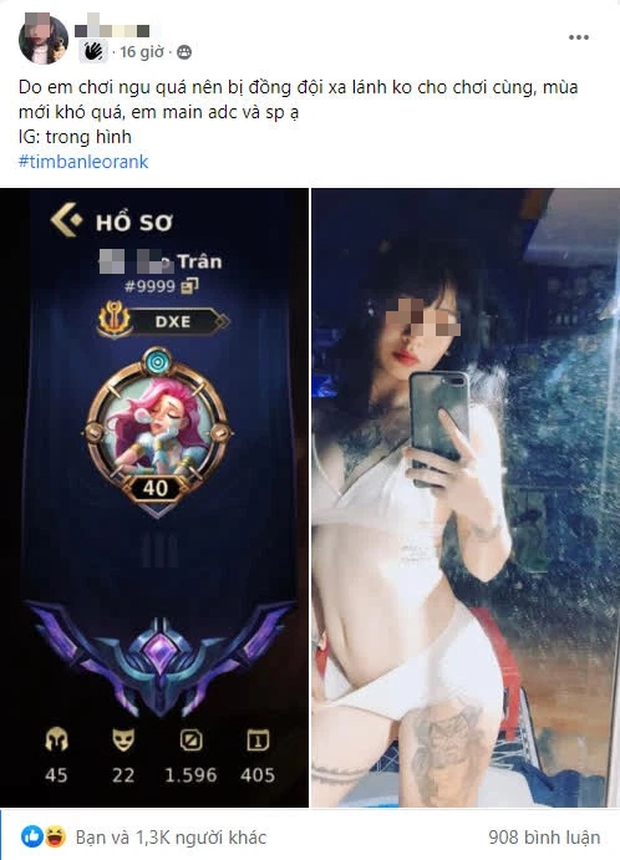 Đăng ảnh nhạy cảm để kéo rank, nữ game thủ Tốc Chiến khiến CĐM tranh cãi, lần đầu tiên phản ứng lạ như vậy? - Ảnh 1.