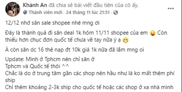 Xin vía loạt chúa tể mua sắm, bà hoàng săn sale cho 12/12 này: Người cầm 1K mua cả thế giới, người chốt gần 300 đơn giá rẻ chỉ trong buổi sáng - Ảnh 2.