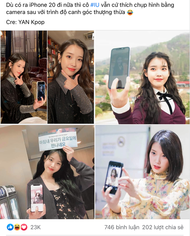 Netizen phát sốt vì trình độ selfie thượng thừa với camera sau iPhone của IU - Ảnh 1.