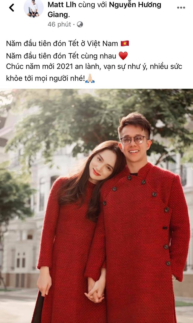 Mùng 1 Vbiz ngập trong “cẩu lương” của Hương Giang - Matt Liu: Diện áo dài đỏ thắm, tình như vợ chồng son giữa phố phường - Ảnh 5.