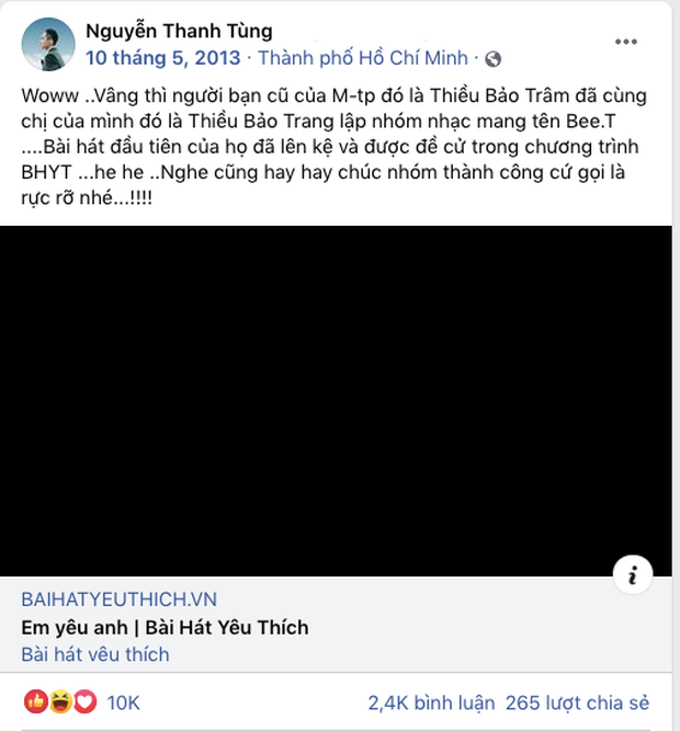 Chúng ta của 7 năm trước: Sơn Tùng M-TP share nhạc, công khai nhắc đến Thiều Bảo Trâm và còn gọi bằng danh xưng đặc biệt - Ảnh 3.