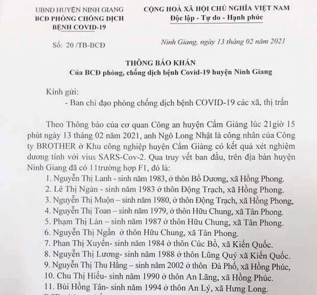 KHẨN: Những ai tiếp xúc với 11 công dân và lái xe ô tô huyện Ninh Giang khẩn trương khai báo y tế - Ảnh 1. KHẨN: Những ai tiếp xúc với 11 công dân và lái xe ô tô huyện Ninh Giang khẩn trương khai báo y tế - Ảnh 1.