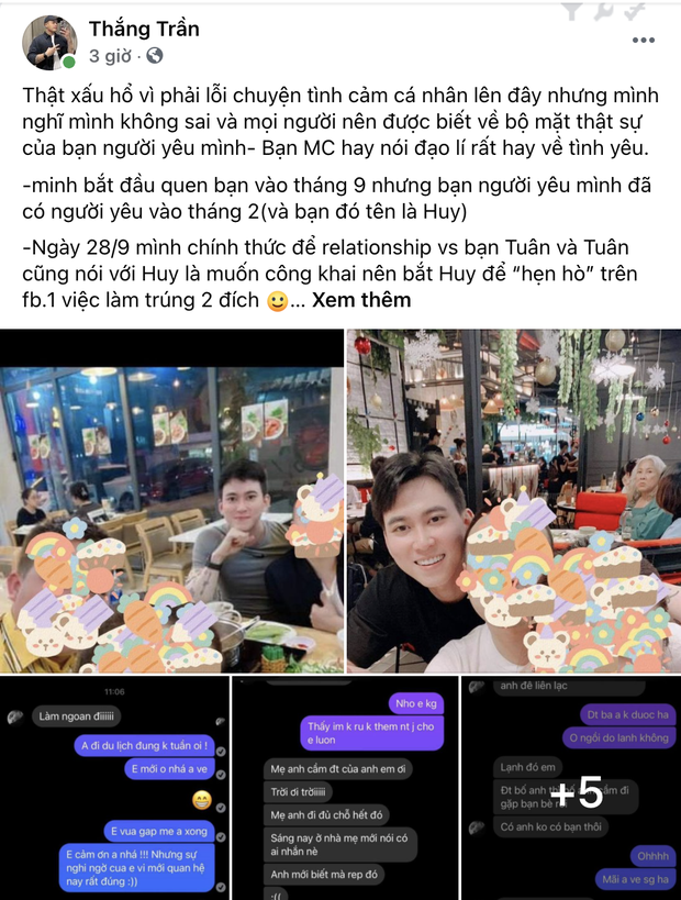MC điển trai của loạt show dành cho LGBT bị bồ đồng giới tố yêu cùng lúc 2 người, lên TV nói đạo lý bên ngoài không như thế - Ảnh 1. MC điển trai của loạt show dành cho LGBT bị bồ đồng giới tố yêu cùng lúc 2 người, lên TV nói đạo lý bên ngoài không như thế - Ảnh 1.