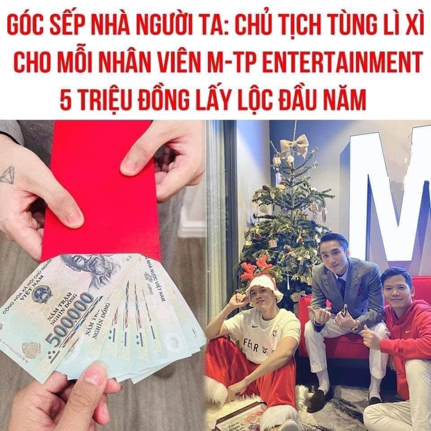 Dân mạng xuýt xoa bức ảnh Sếp nhà người ta Sơn Tùng M-TP lì xì nhân viên 5 triệu, nhưng thực tế số tiền còn lớn hơn? - Ảnh 5.