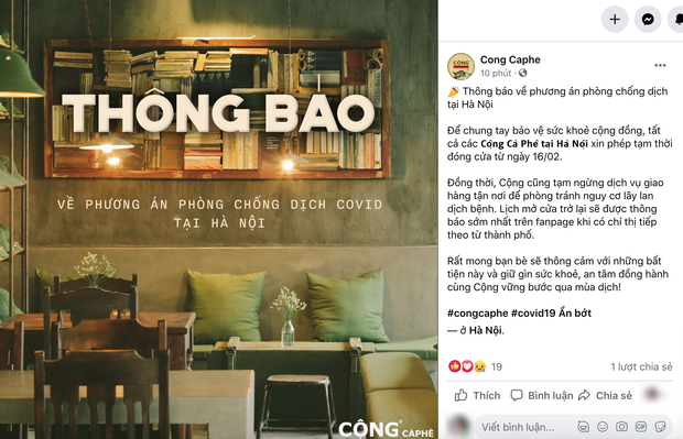 Sáng nay, hàng loạt quán cà phê ở Hà Nội đã chuyển sang bán online hoặc tạm đóng cửa để ngăn chặn dịch bệnh lây lan - Ảnh 9. Sáng nay, hàng loạt quán cà phê ở Hà Nội đã chuyển sang bán online hoặc tạm đóng cửa để ngăn chặn dịch bệnh lây lan - Ảnh 9.