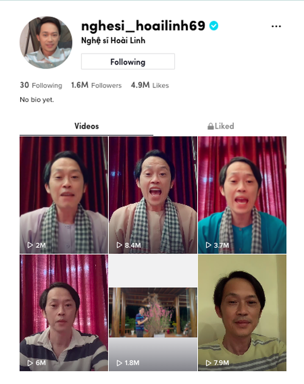 NSƯT Hoài Linh bấm follow 30 người trên TikTok, có 3 ca sĩ: Noo Phước Thịnh, Hòa Minzy và 1 rapper gây bất ngờ? - Ảnh 2. NSƯT Hoài Linh bấm follow 30 người trên TikTok, có 3 ca sĩ: Noo Phước Thịnh, Hòa Minzy và 1 rapper gây bất ngờ? - Ảnh 2.