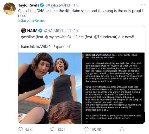 Nhóm nhạc nữ tên tuổi khiến Taylor Swift phá lệ lần đầu trong sự nghiệp kết hợp cùng, còn tự nhận là thành viên thứ tư? - Ảnh 5. Nhóm nhạc nữ tên tuổi khiến Taylor Swift phá lệ lần đầu trong sự nghiệp kết hợp cùng, còn tự nhận là thành viên thứ tư? - Ảnh 5.