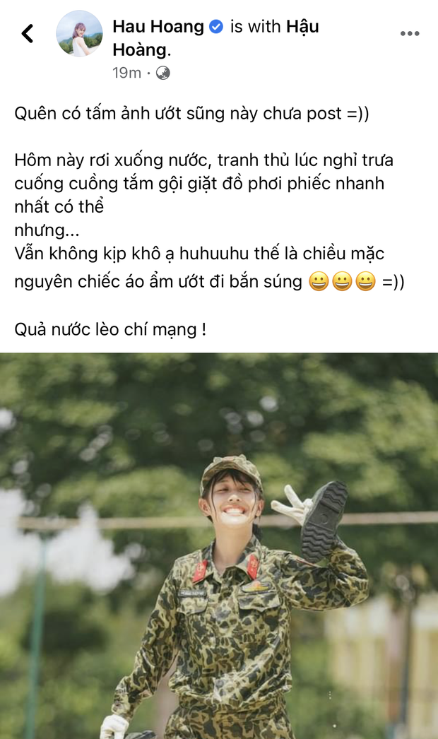 Hậu Hoàng thú nhận mặc áo còn ướt khi làm nhiệm vụ Sao Nhập Ngũ, Mũi trưởng Long đã có bình luận gây chú ý - Ảnh 1. Hậu Hoàng thú nhận mặc áo còn ướt khi làm nhiệm vụ Sao Nhập Ngũ, Mũi trưởng Long đã có bình luận gây chú ý - Ảnh 1.