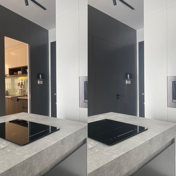 Sau 5 năm ở nhà thuê, trai 9X tậu được căn hộ một phòng ngủ xịn ra trò, mê nhất sofa và bếp đảo hiện đại - Ảnh 6. Sau 5 năm ở nhà thuê, trai 9X tậu được căn hộ một phòng ngủ xịn ra trò, mê nhất sofa và bếp đảo hiện đại - Ảnh 6.