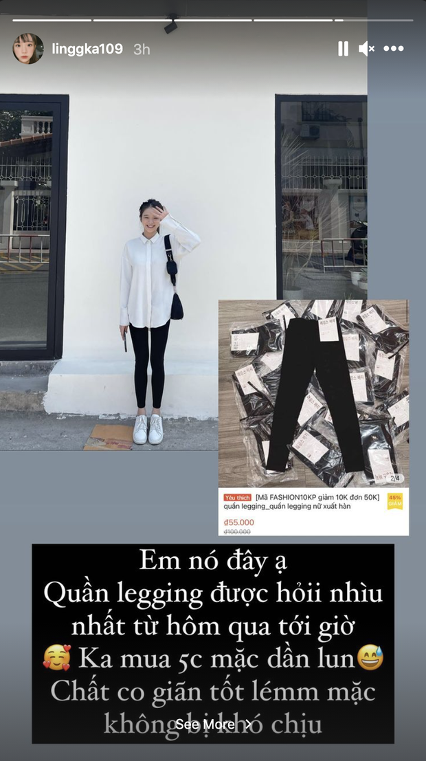Linh Ka mê đồ rẻ ai cũng biết nhưng mua quần legging chỉ 52k thì quả là bá đạo - Ảnh 3.