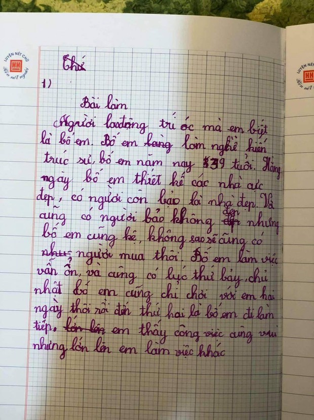 Bài văn tả bố làm kiến trúc sư bị khách chê xấu với câu chốt hạ trở thành pha bẻ lái của năm - Ảnh 1.