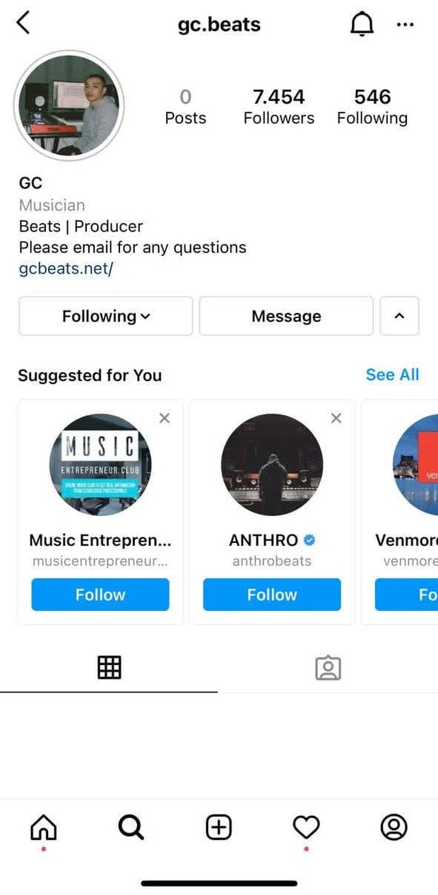 Producer GC xoá ảnh duy nhất trên Instagram sau khi bị fan Sơn Tùng tấn công, đăng thông điệp âm nhạc bị đánh cắp đầy ẩn ý - Ảnh 2. Producer GC xoá ảnh duy nhất trên Instagram sau khi bị fan Sơn Tùng tấn công, đăng thông điệp âm nhạc bị đánh cắp đầy ẩn ý - Ảnh 2.