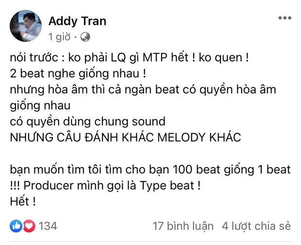 Trước lùm xùm của Sơn Tùng, producer King Of Rap khẳng định có thể tìm 100 beat giống 1 beat, thành viên Chillies cũng ẩn ý bênh vực - Ảnh 4. Trước lùm xùm của Sơn Tùng, producer King Of Rap khẳng định có thể tìm 100 beat giống 1 beat, thành viên Chillies cũng ẩn ý bênh vực - Ảnh 4.