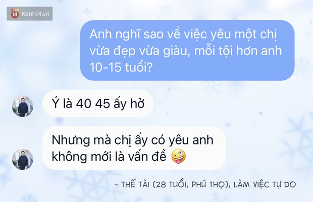 Thanh niên nghiêm túc 2021 nghĩ sao về việc yêu một chị vừa giàu vừa đẹp nhưng hơn 10 tuổi? - Ảnh 19. Thanh niên nghiêm túc 2021 nghĩ sao về việc yêu một chị vừa giàu vừa đẹp nhưng hơn 10 tuổi? - Ảnh 19.