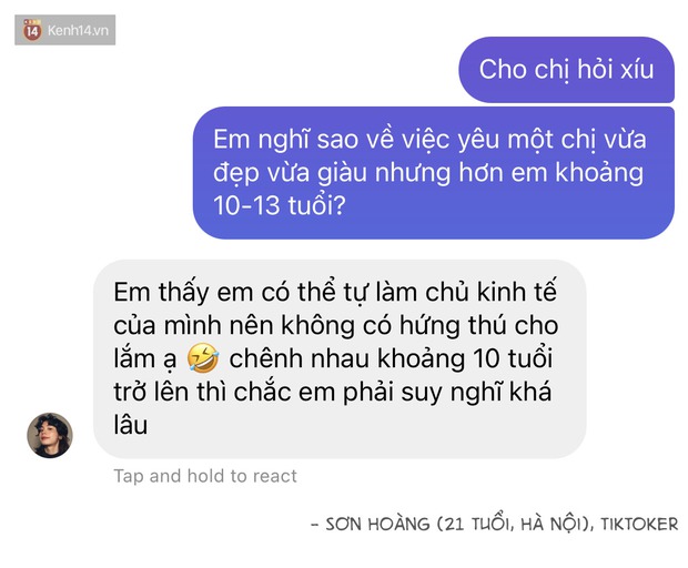Thanh niên nghiêm túc 2021 nghĩ sao về việc yêu một chị vừa giàu vừa đẹp nhưng hơn 10 tuổi? - Ảnh 3. Thanh niên nghiêm túc 2021 nghĩ sao về việc yêu một chị vừa giàu vừa đẹp nhưng hơn 10 tuổi? - Ảnh 3.