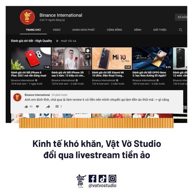 Kênh YouTube công nghệ Vật Vờ Studio bất ngờ bị bay màu, đổi hệ sang livestream Bitcoin? - Ảnh 2.