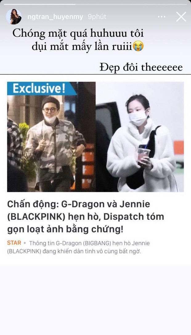 Sao Vbiz rần rần vì tin G-Dragon và Jennie hẹn hò: Huyền My - Tóc Tiên “xỉu ngang xỉu dọc”, Diệu Nhi được gọi tên vì lý do này? - Ảnh 2. Sao Vbiz rần rần vì tin G-Dragon và Jennie hẹn hò: Huyền My - Tóc Tiên “xỉu ngang xỉu dọc”, Diệu Nhi được gọi tên vì lý do này? - Ảnh 2.