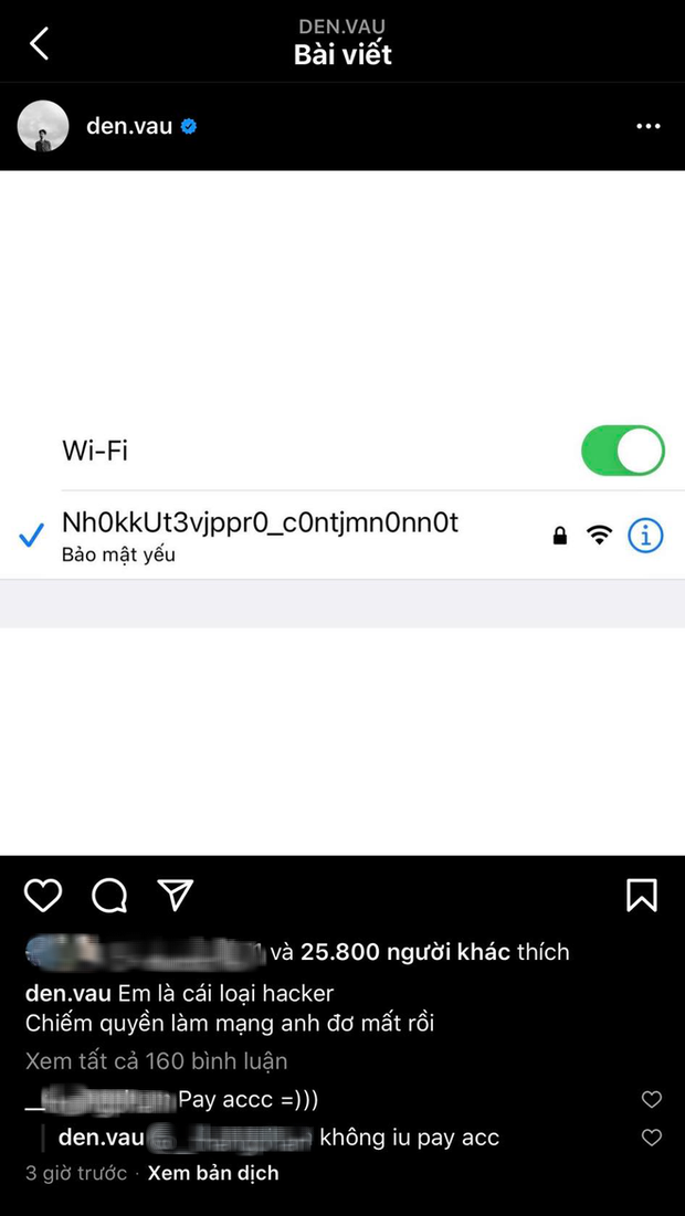 Đen Vâu up ảnh tên Wi-Fi đầy ẩn ý khiến cộng đồng mạng được phen dậy sóng! - Ảnh 1.