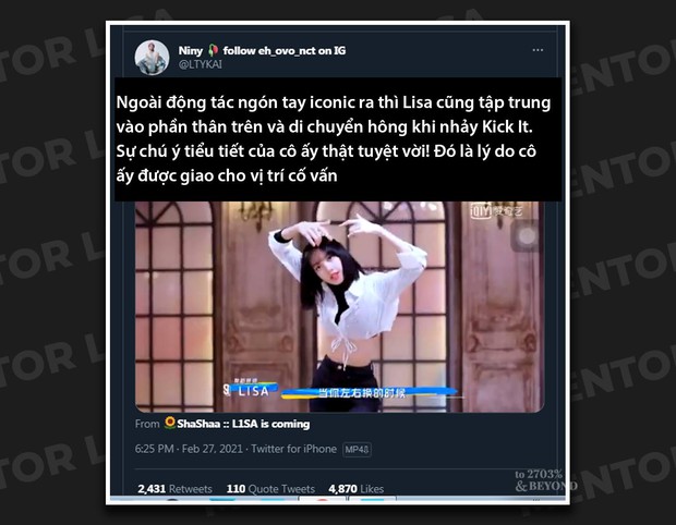 Lisa thể hiện đẳng cấp lão sư khi nhảy Kick It (NCT 127), là người duy nhất cover giống Taeyong khi lắc hông không trật nhịp nào? - Ảnh 7.