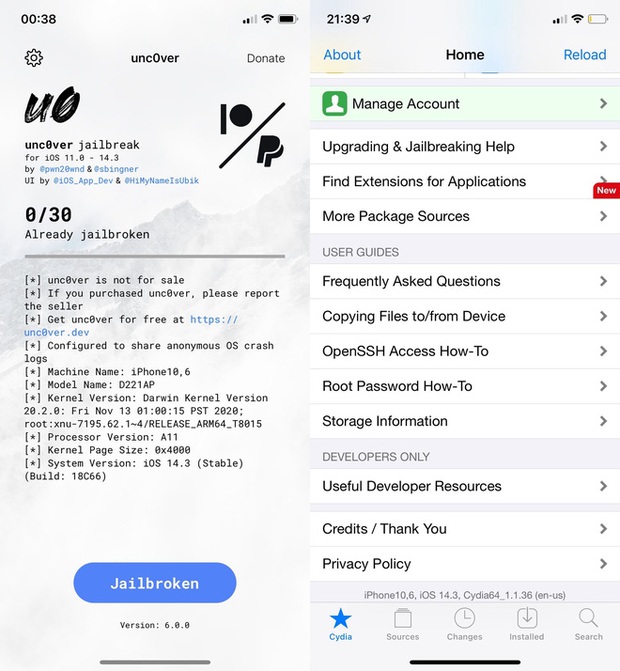 Công cụ mới cho phép jailbreak toàn bộ iPhone, hoạt động với iOS 14.3 trở xuống - Ảnh 2.