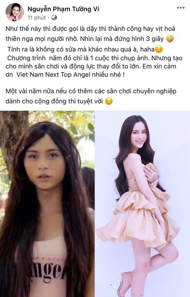 Tường Vi đứng hình 3 giây khi xem lại ảnh thời chưa chuyển giới: Tính ra không có sửa mà khác nhau quá à - Ảnh 2. Tường Vi đứng hình 3 giây khi xem lại ảnh thời chưa chuyển giới: Tính ra không có sửa mà khác nhau quá à - Ảnh 2.