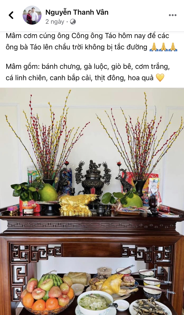 Sao Vbiz tất bật cúng ông Công ông Táo: Thu Minh - Tự Long dâng mâm cỗ thịnh soạn, trầm trồ tay nghề của Văn Mai Hương - Tường San - Ảnh 10. Sao Vbiz tất bật cúng ông Công ông Táo: Thu Minh - Tự Long dâng mâm cỗ thịnh soạn, trầm trồ tay nghề của Văn Mai Hương - Tường San - Ảnh 10.