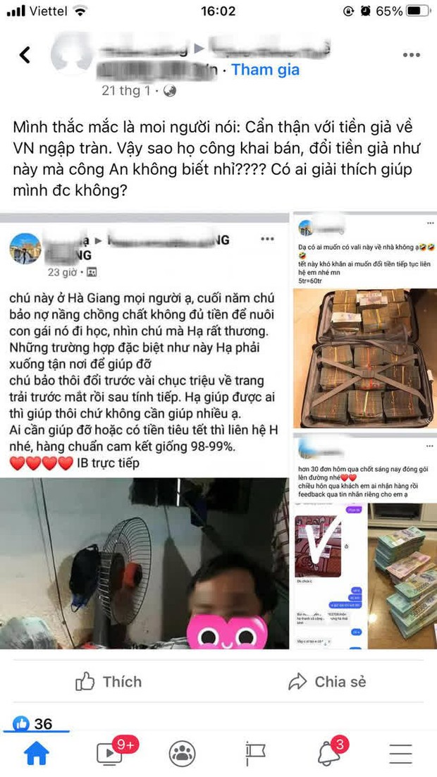 Trao đổi mua bán tiền giả công khai nở rộ trên Facebook dịp giáp Tết, chiêu trò lừa đảo tinh vi không phải ai cũng biết! - Ảnh 1.