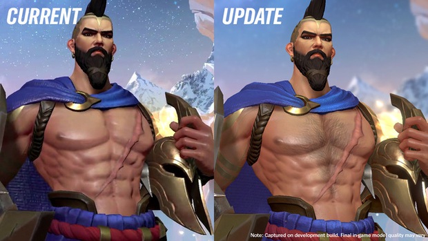 Mặc kệ loạt skin Tết Nguyên đán ra mắt, game thủ Liên Minh: Tốc Chiến vẫn phát cuồng vì... chỏm lông ngực của Pantheon - Ảnh 1. Mặc kệ loạt skin Tết Nguyên đán ra mắt, game thủ Liên Minh: Tốc Chiến vẫn phát cuồng vì... chỏm lông ngực của Pantheon - Ảnh 1.