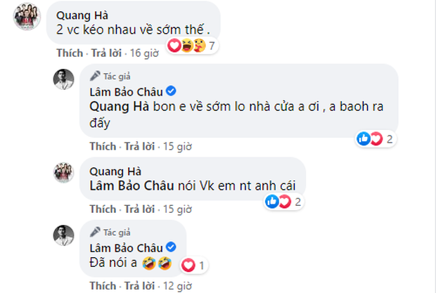 Ca sĩ Quang Hà gọi Lệ Quyên và Lâm Bảo Châu là vợ chồng, nam diễn viên có động thái như ngầm thừa nhận? - Ảnh 2.