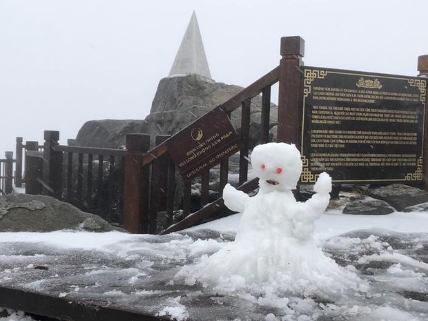 HOT: Tuyết đang rơi lớn tại Sa Pa, đỉnh Fansipan ngập trong màu trắng - Ảnh 8.