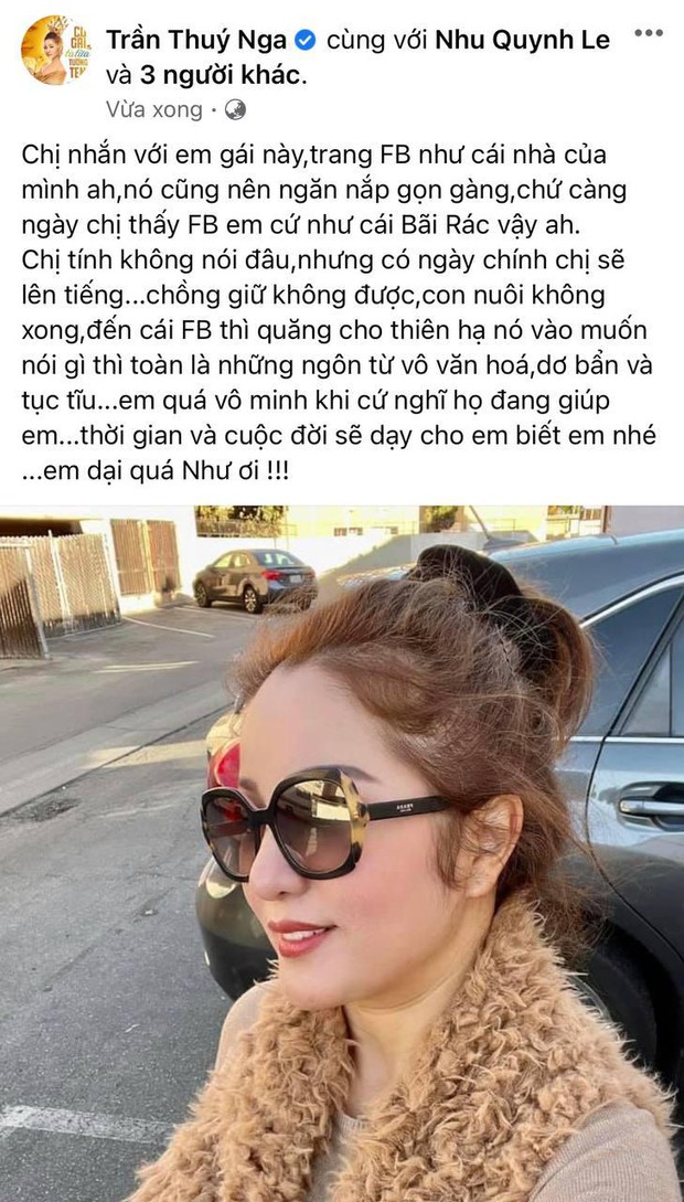 Thuý Nga gọi thẳng tên nhắc nhở vợ cũ Hoàng Anh: Facebook em cứ như bãi rác. Chồng giữ không được, con nuôi không xong - Ảnh 2.