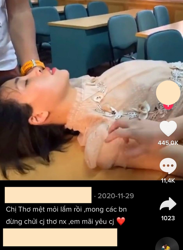 Xuất hiện clip Thơ Nguyễn ngất xỉu đến nỗi trợ lý phải tiếp nước vì bị dư luận chỉ trích, thực hư ra sao? - Ảnh 3. Xuất hiện clip Thơ Nguyễn ngất xỉu đến nỗi trợ lý phải tiếp nước vì bị dư luận chỉ trích, thực hư ra sao? - Ảnh 3.
