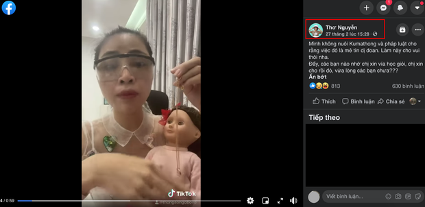 Thơ Nguyễn đăng full clip vụ xin búp bê vía học giỏi, netizen phát hiện những tình tiết cố lấp liếm scandal - Ảnh 3. Thơ Nguyễn đăng full clip vụ xin búp bê vía học giỏi, netizen phát hiện những tình tiết cố lấp liếm scandal - Ảnh 3.