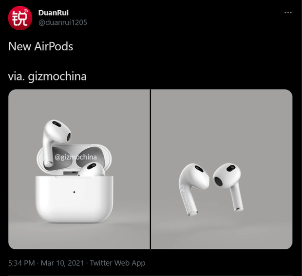 Lộ ảnh thực tế AirPods 3, khác xa những đồn đoán? - Ảnh 1.