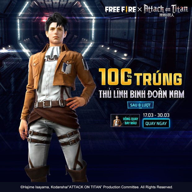 Game thủ Free Fire nhận về hàng loạt ưu đãi khủng từ sự kiện kết hợp cùng bộ anime nổi tiếng bậc nhất Attack on Titan - Ảnh 2.