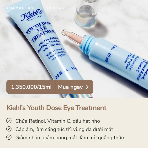 5 kem dưỡng mắt giảm thâm
