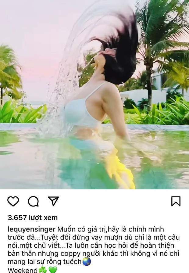 Đang yên đang lành bên Lâm Bảo Châu, Lệ Quyên bỗng đăng clip khoe body cùng triết lý: Muốn có giá trị, hãy là chính mình trước đã - Ảnh 2. Đang yên đang lành bên Lâm Bảo Châu, Lệ Quyên bỗng đăng clip khoe body cùng triết lý: Muốn có giá trị, hãy là chính mình trước đã - Ảnh 2.