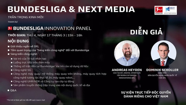 Next Media phối hợp với Bundesliga tổ chức hội thảo Sáng kiến công nghệ - Ảnh 3. Next Media phối hợp với Bundesliga tổ chức hội thảo Sáng kiến công nghệ - Ảnh 3.