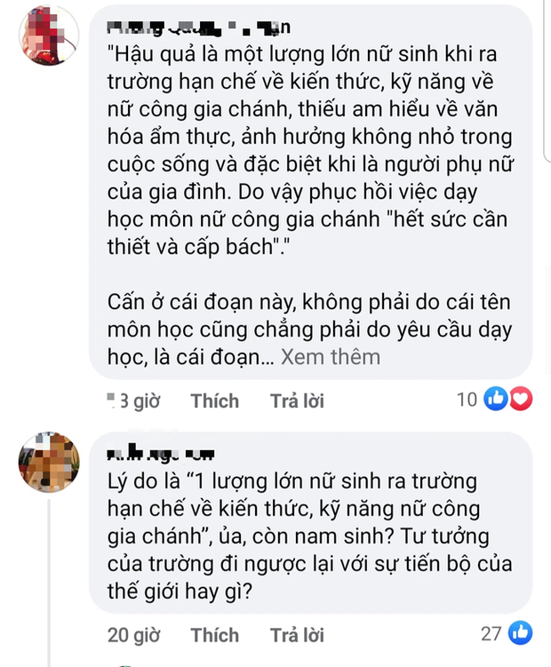 Trường học ở Huế thí điểm việc dạy nữ công gia chánh: Người vô cùng ủng hộ, người băn khoăn, thầy hiệu trưởng nói gì? - Ảnh 3. Trường học ở Huế thí điểm việc dạy nữ công gia chánh: Người vô cùng ủng hộ, người băn khoăn, thầy hiệu trưởng nói gì? - Ảnh 3.