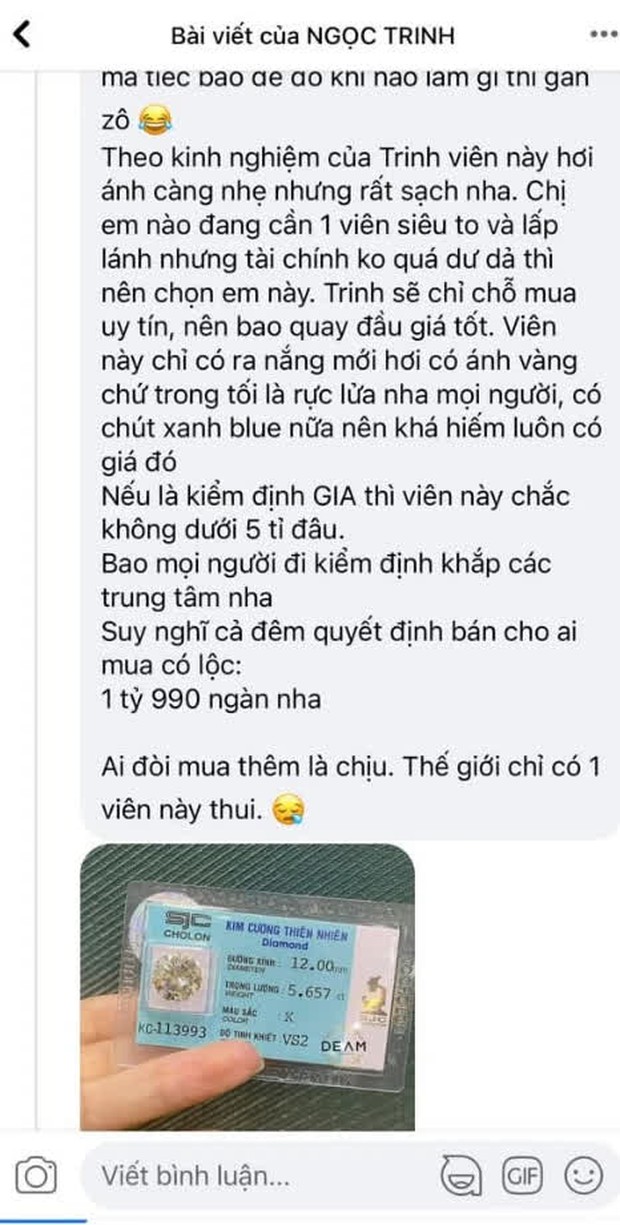 Buồn vì trợ lý Thuý Kiều đòi nghỉ, Ngọc Trinh thanh lý luôn kim cương với giá 2 tỷ - Ảnh 2.