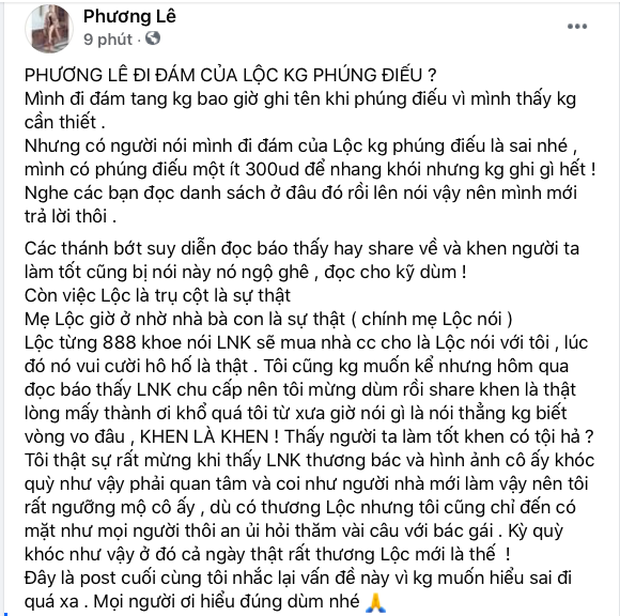 Lý Nhã Kỳ đăng đàn cực căng tố Phương Lê khiến cô và gia đình Minh Lộc mâu thuẫn, Hoa hậu quý bà viết luôn tâm thư giải thích - Ảnh 4.